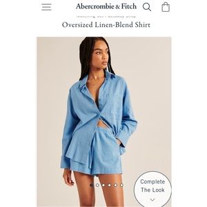 LAST CHANCE SEPTEMBER 15th: Abercrombie oversized linen blend button up